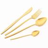Matte Gold Stainless Steel Dinnerware Cutlery Set Dinner Knife Forks Coffee Spoon Silverware Kitchen Flatware Tableware Sets