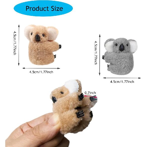 16 Pieces Koala Clip, Kangaroo Pencil Buddy Buddy Koala Clip On Small Stuffed Koala Pencil Toppers Animal Bear Plush Pencil Hungers Claw Clips for
