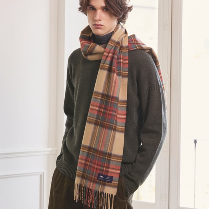 ABRAHAM MOON Шарф-шаль из мериносовой шерсти 50 см - Античный Дресс Стюарт