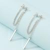 Minimalist Style Long Chain Dangle Earrings Simple Stud Earrings Perfect Ear Jewelry Accessories For Women Daily Casual Decor