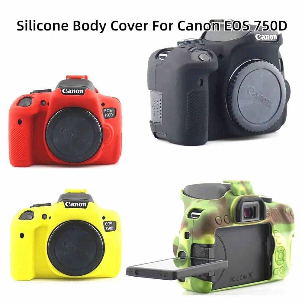 Silicone Armor Skin Case Body Cover Protector DSLR Camera Bag For Canon EOS 750D