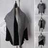 Women Knitted Shawl Wrap Scarf Striped Design Soft Imitation Wool Cashmere Cape Cardigan Shawl Coat Blanket