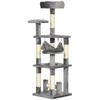 Cat Tree Cat Scratching Post Cat Play Tower Cat Climbing Tree Scratching Post Hammock Gray L40 x W40 x H132 cm