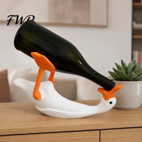 Goose Wine Holder Bottle Holder, 3D Printed Rack, Countertop Display Stand for Home Office Bars, Decorative Gift Lovers Practical