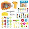 WISESTAR Electric Drill Toy with STEM 3D and Storage DIY Ages 6 and Up 380-Piece Screws, Carpenter's Set, Toys, Car, Box, Christmas/Birthday Gift,