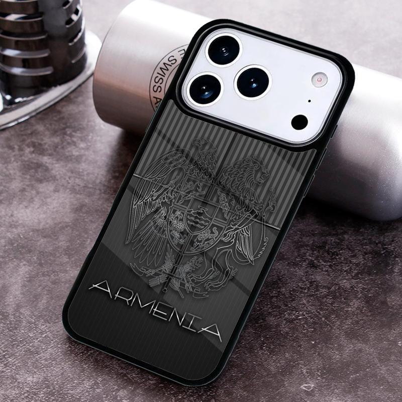 Armenia russia Flag coat of arms Phone Case For iPhone 17 16 15 14 13 12 11 Pro Max Plus 17Air Soft Silicone Cover