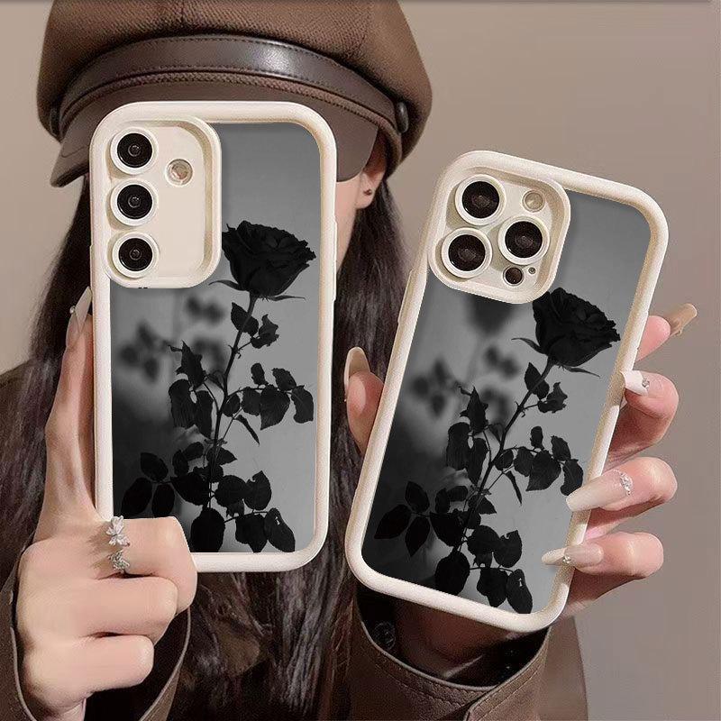 Rose Silhouette Full Coverage Phone Case for Samsung Galaxy S25 Ultra