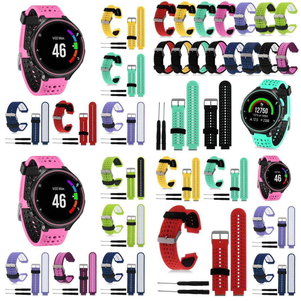 Премиальный силиконовый ремешок Garmin Forerunner 220 230 235 620 630 Гипоаллергенный