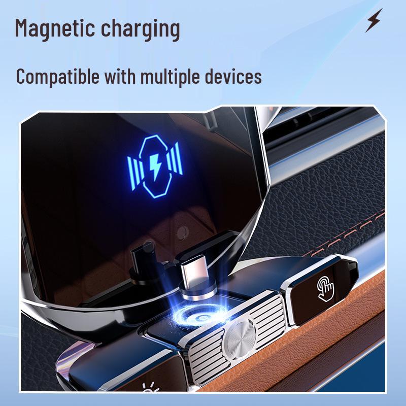 Q88 Magic Clip: Беспроводной автомобильный держатель для телефона 15 Вт со съемным магнитным зарядным устройством и поддержкой навигации