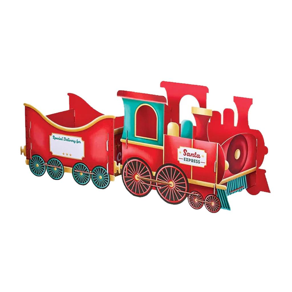 Рождественские подарки Поезда, Подарочный набор поездов от Санты, Доставка праздничного настроения, Причудливый пряничный дизайн, Подставка для подарков и конфет, Центральный элемент праздничного стола