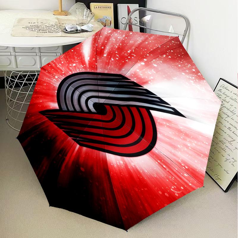 Зонт-трость Portland Blazers Складной зонт, автоматический зонт 8 спиц для путешествий, кемпинга Подарок на Хэллоуин, Рождество