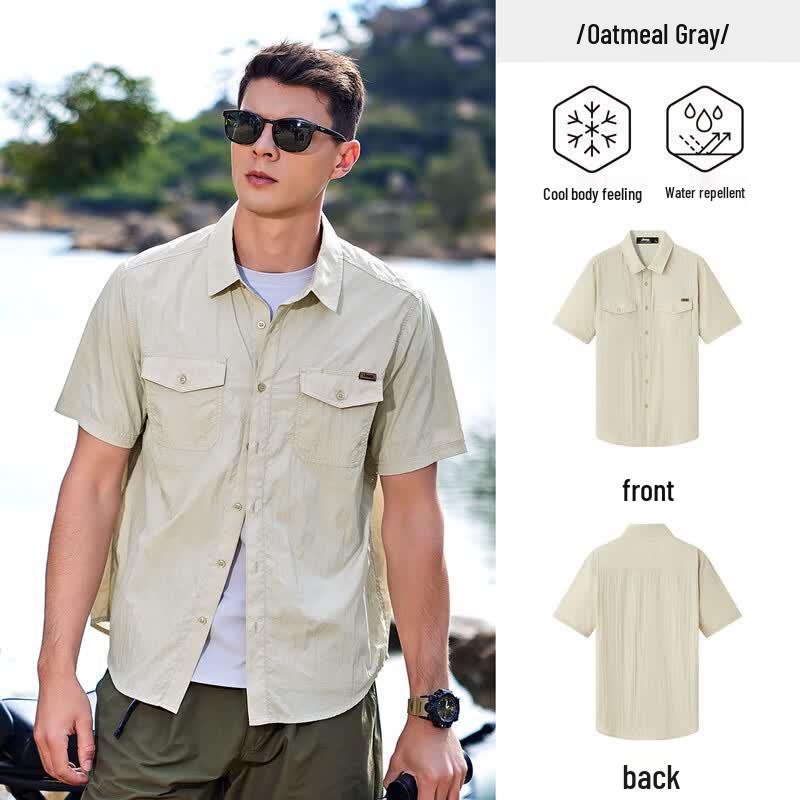 Jeep Men's Summer Cooling Waterproof Casual Shirt