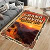 Grand Canyon National Park Sunset Print Carpet, Rustic Home Decor Suitable for use as an anti-slip for living room bedroom sofas