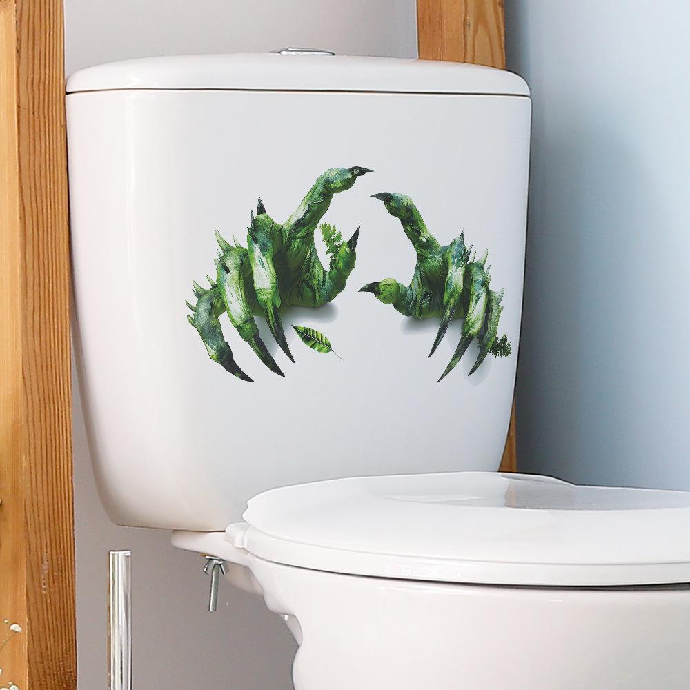 Туалет для ванной комнаты Green Finger с наклейками для домашнего декора