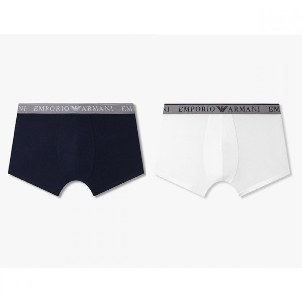 Emporio Armani Мужские хлопковые трусы 2 шт. Логотип-линия 0815312005 0815312006