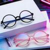 Новое поступление Круглые Однотонные Очки Пластиковая Рама Очки Ультралегкие Мужские Женские Модные Очки для Мужчин Женщин Обычные Очки