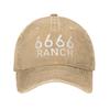 6666 Ранчо Четыре Шестерки Ранчо Бейсболки Винтажные Потертые Выстиранные Животные Луговые Головные Уборы Мужчины Женщины Уличные Тренировки Шляпы