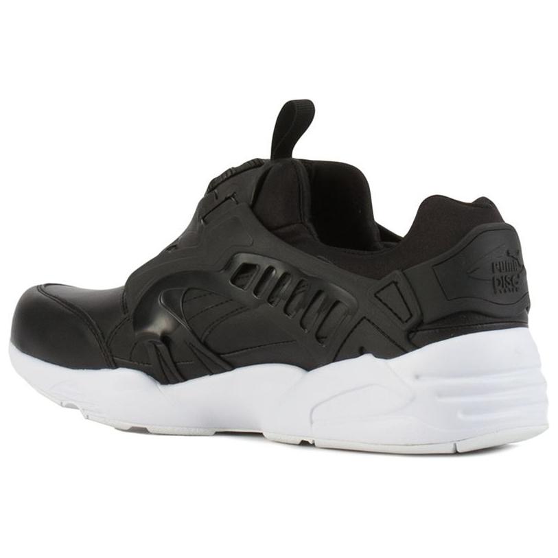 Puma Disc Blaze Кожа Удобная Амортизация Поддержка Средний Верх Повседневная Обувь для Образа Жизни Унисекс Повседневная Обувь Черный Белый 361979-01