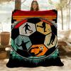 1pc Soccer Players Outdoor Blanket Lightweight Flannel, Soft & Warm, All-Season Use for Sofa, Outdoor, Camping, Living Room, Office087