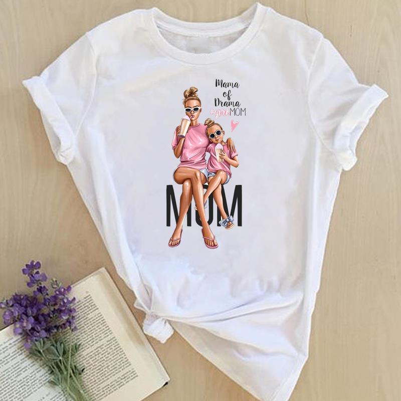 Футболка с принтом, женская одежда, акварель, любовь, мама, тренд, мама, 90-е годы, милая летняя женская футболка, повседневная женская футболка с коротким рукавом, модная футболка с рисунком