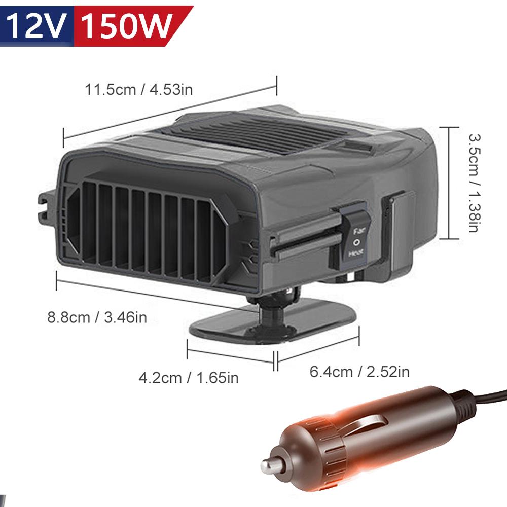 24V/12V Car Defogger Fan 200W 150W Adjustable Window Windshield Defrosting Defogging Demister Car Heater Anti-Fog Heater