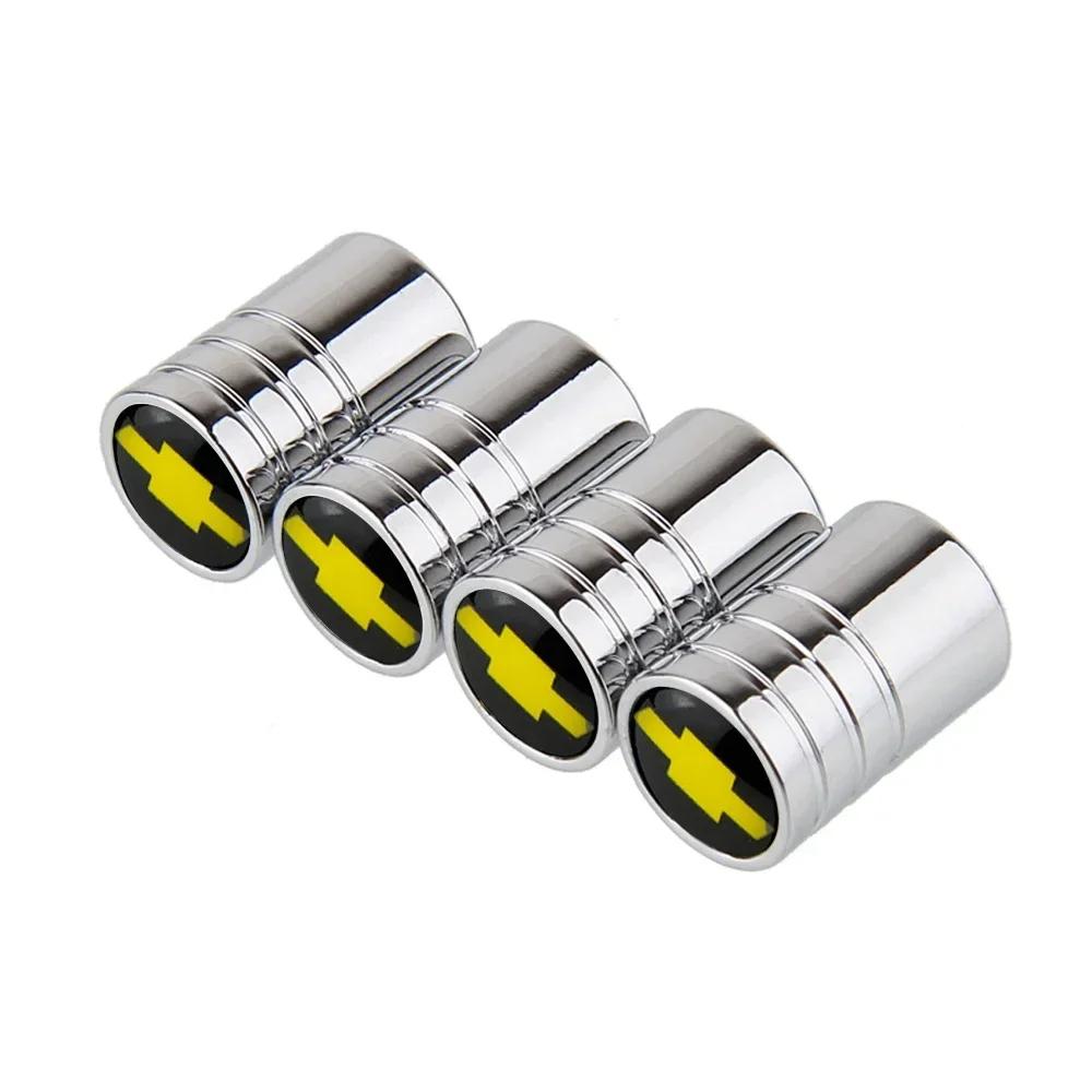 4pcs for Chevrolet Aveo Cruze Malibu Spark Lova Orlando Captiva Optra Trax Alloy Tire Decorative Covers Car Wheel Valve Cap