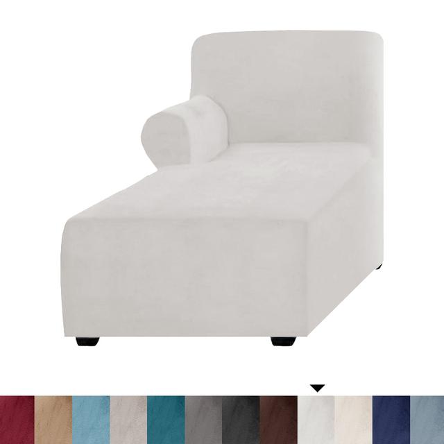 Мягкий бархатный чехол для шезлонга L-образной формы, эластичные съемные чехлы для дивана, нескользящие чехлы для дивана, защитные чехлы для левой или правой стороны