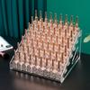 Прозрачный акриловый ящик для хранения, подставка для демонстрации губной помады, органайзер для косметики для рабочего стола, подставка для лака для ногтей, пластик.