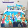 ONE PIECE Аниме Комплект постельного белья из 3 предметов, Пододеяльник с цифровой печатью и 2 наволочки, Подарок для детей, Без наполнителя, Мягкая ткань -HYQ49