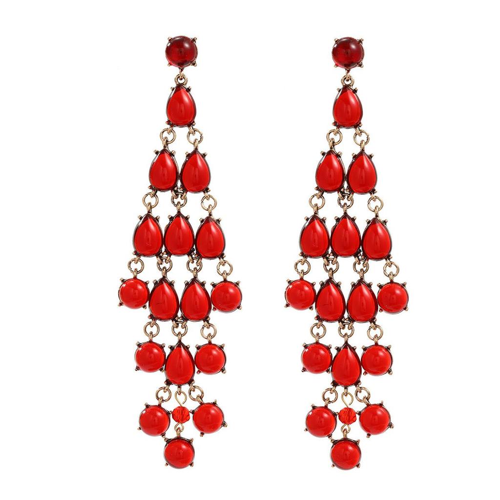 Pinkdudu Женские серьги-кисточки в стиле бохо, многослойные серьги-капли из смолы PD2176