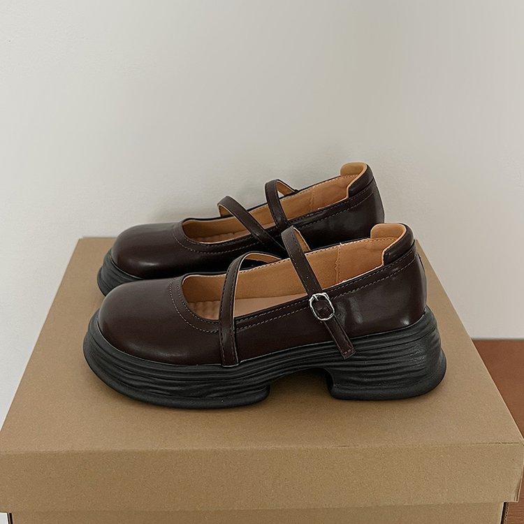 Новые туфли Мэри Джейн на толстой платформе для женщин, лакированная кожа, с двойной пряжкой, с ремешком на щиколотке, женские туфли в стиле Лолиты 2024 года, весна 2020 г.