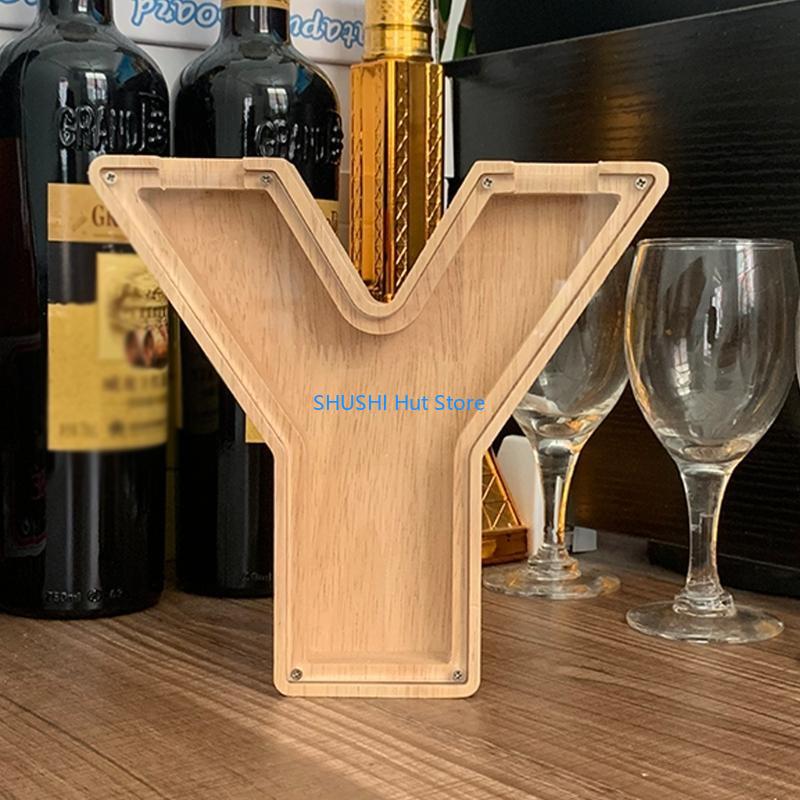 Для Креативной Скандинавской Деревянной Буквы Монеты Простой Контейнер для Хранения DIY Банка для Сбережения Денег для Детей D57B