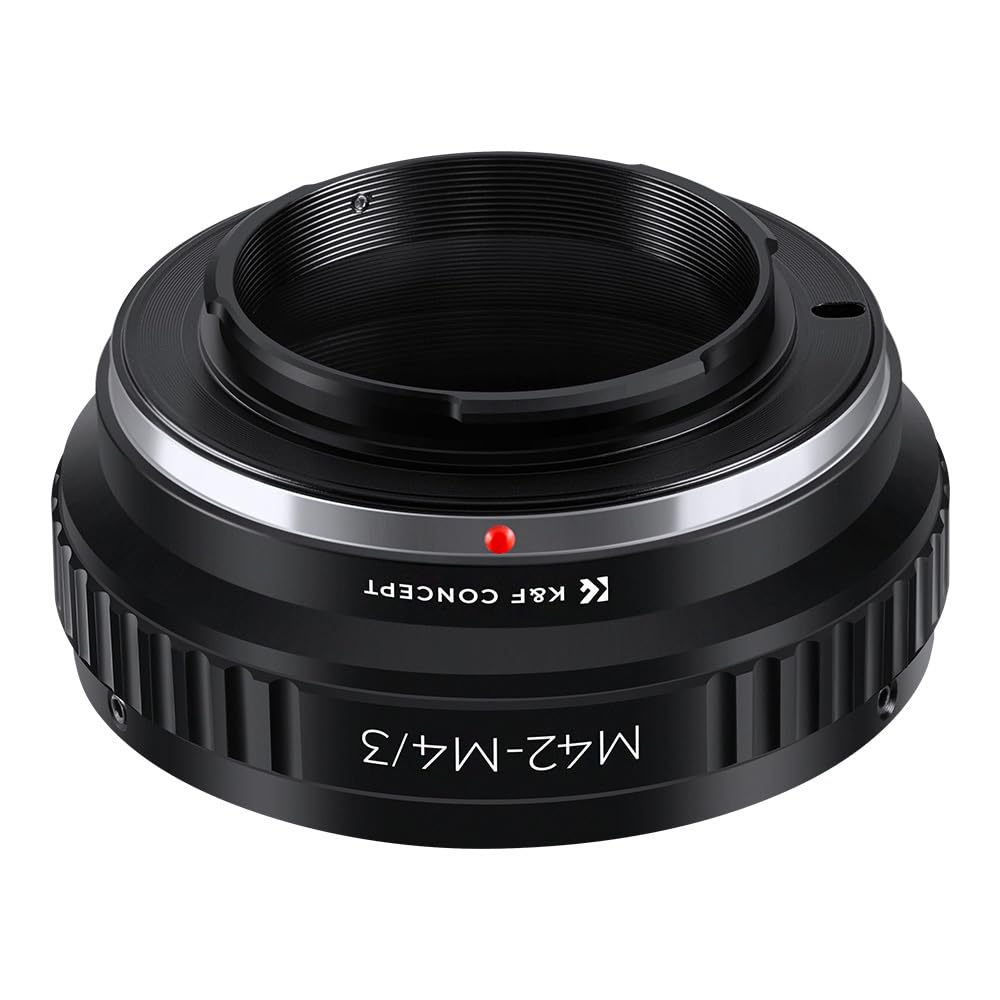 CONCEPT Mount Adapter Converts M42 mount lenses to Micro Four Thirds mounts for Micro enabling infinity K&F M42-M4/3 4/3 cameras, focus.