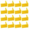 Uxcell 16 шт. Г-образные ножки-подкладки, 2" x 2" (50 х 50 мм) Защитные накладки на ножки мебели, Желтые пластиковые уголки для ножек мебели
