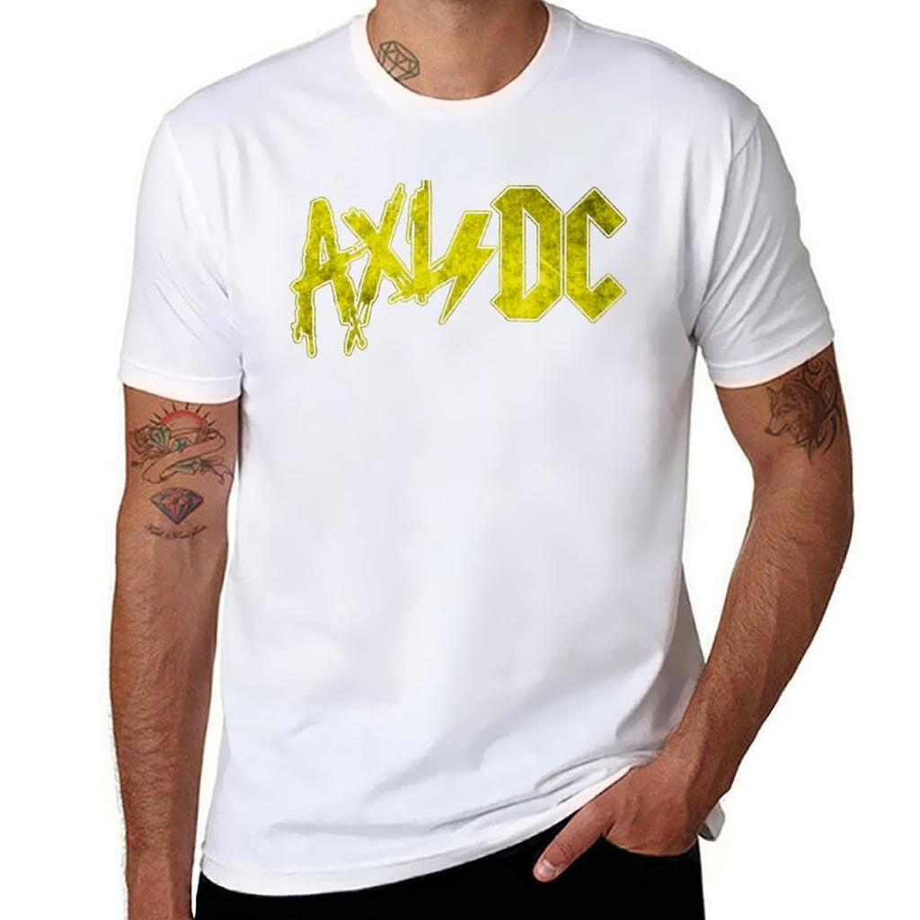 Axl/DC Yellow Logo Modern T-Shirt man t shirt luxury t shirts for man graphic tees printed t shirts for man T-Shirt