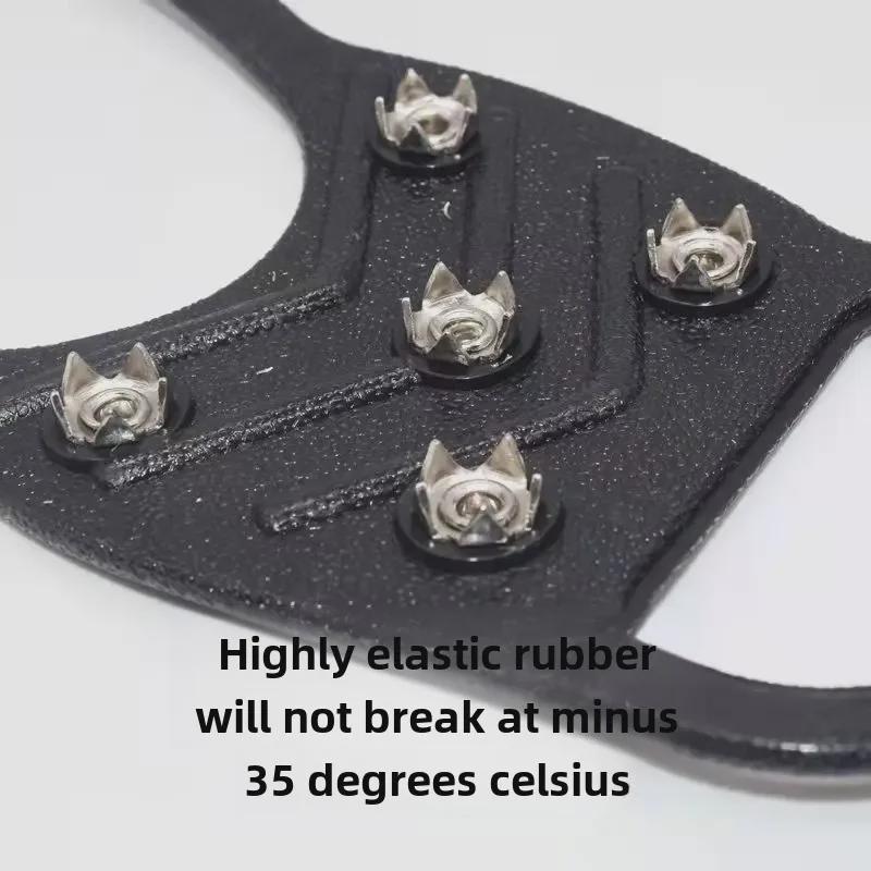 Противоскользящие чехлы для обуви для кошек на открытом воздухе: Шипы для альпинизма с 5 или 8 зубьями.