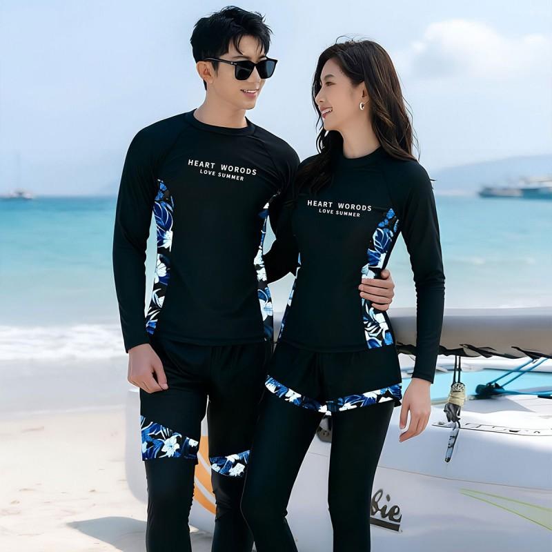 Men Women UV Protection Rash Guard Set Long Sleeve Pants Separate Surfing Diving Swimsuit Beach Water Sports