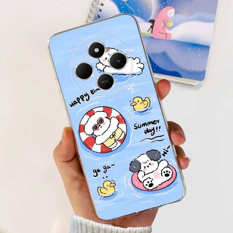 Чехол для Xiaomi Poco C75 2024 Новый Стильный Цветок Мягкий Прозрачный Силиконовый Чехол для Телефона Для Xiaomi Poco C75 4G C 75 PocoC75 Coque