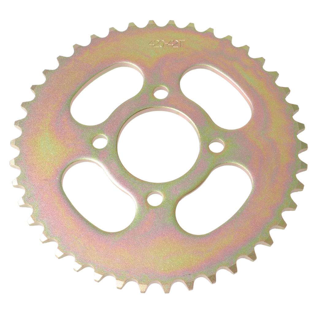 420-42T 48mm 4 Hole rear sprocket for ATV quad pit buggy buggy kart motorcycle Compatible with Various ATV 4 Wheel Dirt Bike