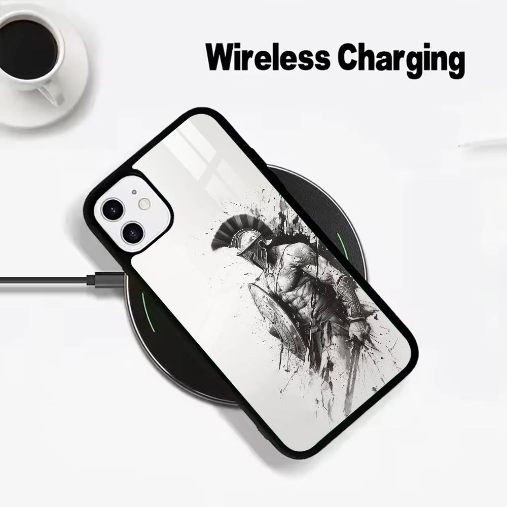 Cool S-Spartan Phone Case For IPhone17 16 15 14 13 12 11 Pro Max 16/15/14Plus Wireless Charger Cover Funda