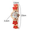 Корейская версия Женские наручные часы-браслет с маленьким циферблатом и цветами Милые круглые Кварцевый механизм Компактные женские наручные часы
