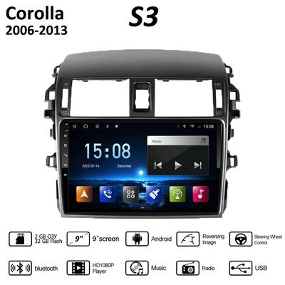 9-дюймовый Android Carplay для Toyota Corolla E140/150 2006-2013, автомобильный радиоприемник, мультимедийный видеоплеер, GPS-навигация, WIFI, 2 + 32 ГБ