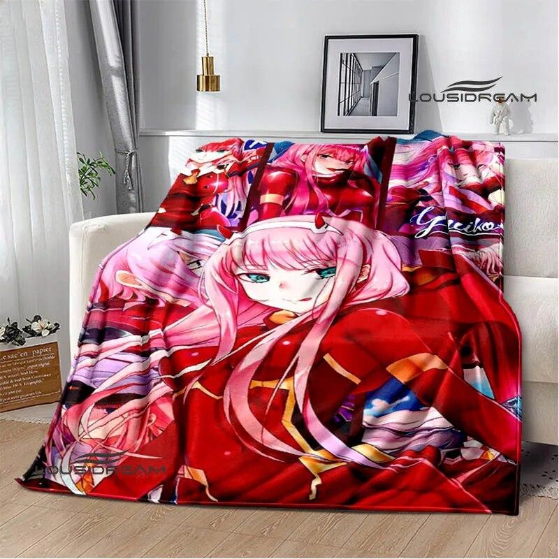 Одеяло «ДАРЛИНГ во Франксе» с героями мультфильмов, фланелевое теплое одеяло, мягкое и удобное одеяло, одеяло для пикника, подкладка для кровати, подарок на день рождения