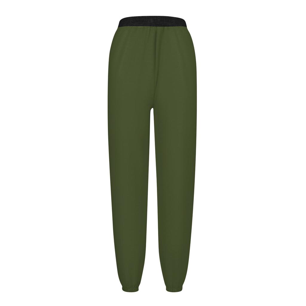 Женские модные спортивные повседневные спортивные штаны с карманами на шнурке и в тон