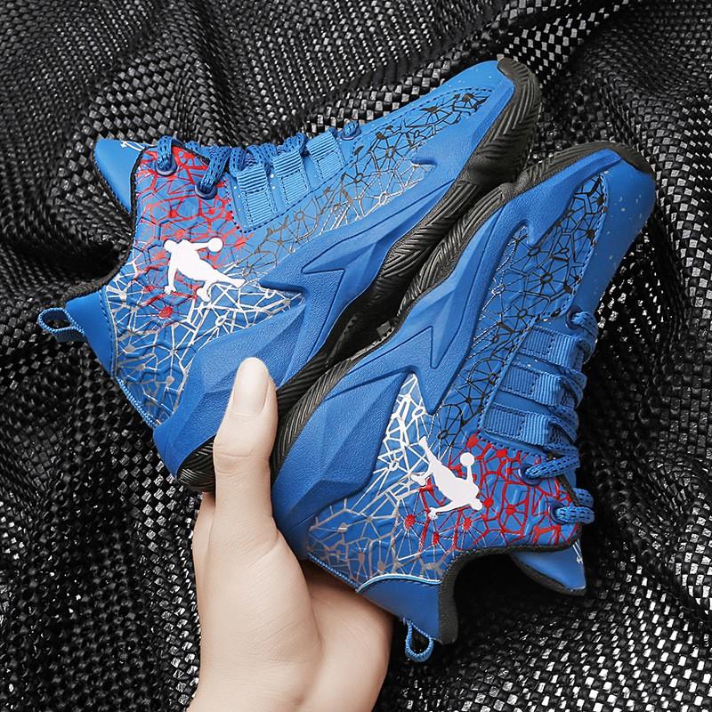 Youth style shoes Kids High-Top Basketball Shoes Boys Girls Non-Slip Wear-Resistant Sports Sneakers Indoor Court Use