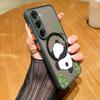 Милый Чехол-Телефон С Магнитным Креплением И Рисунком Панды Для Samsung Galaxy A37 A17 A56 A36 A55 A35 A26 A16 A25 A15 A54 A14 A34 Акриловая Задняя Крышка