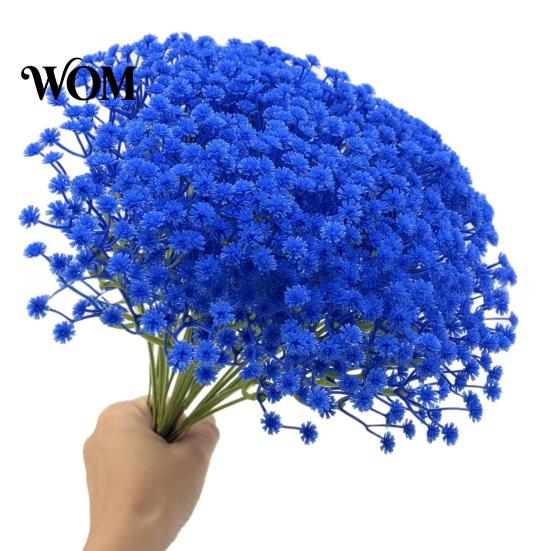 Table Ornament Flower Stems 10Pcs Artificial Baby Breath Flowers, Gypsophila Fake Floral Bouquet, Bendable Fluffy Plant Decor Faux for Wedding Party,