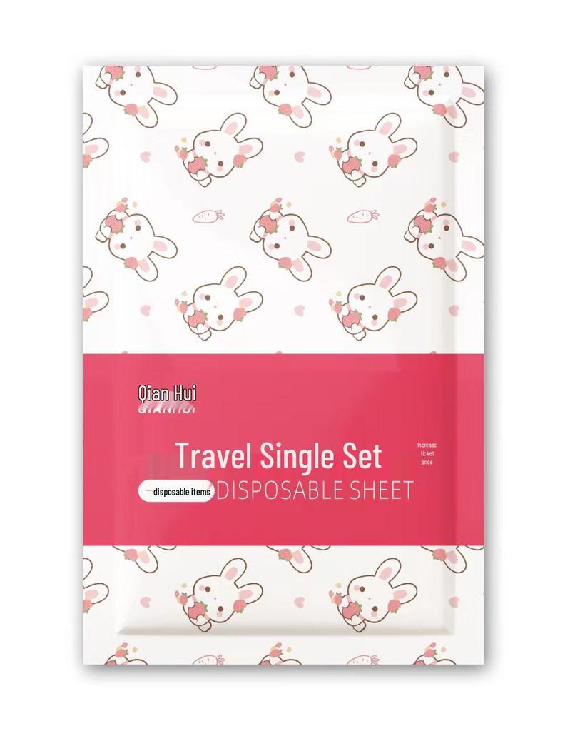 Дорожный одноразовый комплект простыней и наволочки с принтованным пододеяльником, 3-4 предмета, изоляционный спальный мешок для отеля