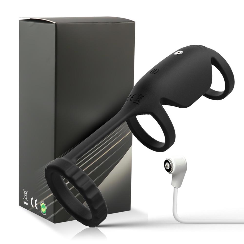 Мужское кольцо на пенис, вибратор, замок для эякуляции, кольца на член, вибрирующие яички, мошонка, носилки, кольцо для пар, секс-игрушки для мужчин