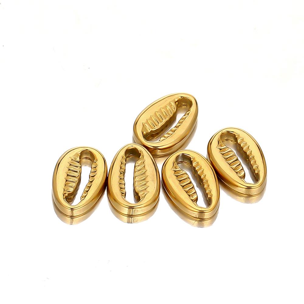 5pcs Stainless Steel Shell Pendants Charms Connectors for DIY Necklace Jewelry Making Accessories Findings Bracelets Supplies